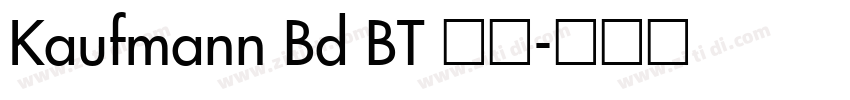 Kaufmann Bd BT 常规字体转换